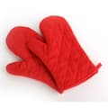 Heat Resistant Oven Mitts Microwave Gloves for Cooking Baking Grilling 1 Pair Red