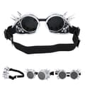 Miniatyrbild 5 av 6: Vintage Spiked Steampunk Goggles Cosplay Glasses Double Layer Windproof (light silver) 0.1 0.1