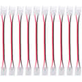 10 stk COB-lyslistkontakter 2-pinners PC-materiale 10 mm bredde dobbelthode list-til-list forlengelseskontakt