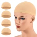 4-pack Passande Andningsbara Svettabsorberande Perukmössor för Kvinnor (Tan)