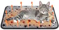 Self-warming Pet Mat with Insulated Microfleece and Non-Slip Base for Cats, Small Dogs, Rabbits, Grey 60 x 45 cm