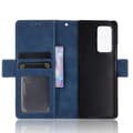 Miniatyrbild 1 av 5: Multi-compartment Leather Case for Samsung Galaxy Z Fold2 5G, Wallet Stand, Protective Cover, Phone Case Multicolor Blue Blue