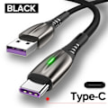 Miniatyrbilde 1 av 10: Datakabel Ladekabel SVART TYPE C TYPE C Svart Black Type C-Type C