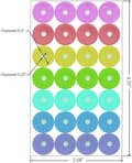Miniatyrbild 2 av 5: Multicolor Rainbow Shaped Loose Leaf Hole Reinforcement Labels R