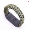Miniatyrbillede 1 af 5: 2 stk. Paracord Armbånd Nødreb Med Overlevelsesfløjte Og Kniv Til LGL A