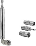 75 Ohm Telescopic Dab Radio Antenna For Hifi Av Receiver Mini System, Fm