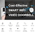 Miniatyrbild 4 av 5: Trådlös Videodörrklocka med Intercom, Ljudförändringsövervakning, Smart Graffiti Wifi, Låg Strömförbrukning V