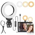 Ring Video Conference Computer Lighting Computer Camera Fill Light Adjustable (Light Clip And Tripod)