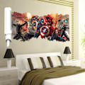 Miniatyrbillede 2 af 3: Marvel Avengers Vinyl Knust Væg Kunst Decal Klistermærker Soveværelse