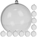 Transparenta delbara julkulor 12 cm DIY att fylla, 10-pack