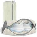 2-pack shoe wash bag with microfiber lining and zipper, reusable sneaker laundry bag for washing machine and dryer, white White White