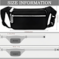 Pikkukuva 2 / 4: Vyölaukku, vedenpitävä 4 vetoketjutaskua Fanny Pack juoksuun Vyölaukku Säädettävä vyö Vyölaukku ulkoiluun, urheiluun, patikointiin, matkustamiseen (musta)
