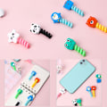 Miniatyrbillede 2 af 5: 2 stk Spiral USB Oplader Datakabelbeskytter Opladningsledning Beskyttelse Panda