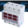 Miniatyrbild 4 av 4: 3-Phase DIN Rail Voltmeter Ammeter with Overcurrent and Overvoltage Protection AC 390 500V 63A