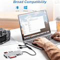 Miniatyrbild 2 av 5: 5-i-1 Multi Minneskortläsare SD/TF/MS//XD Kortläsare USB C OTG Adapter Adapter för