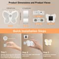 Miniatyrbild 5 av 5: Motion Sensor Night Light USB Rechargeable Wall Lamp Portable Cordless Nightlight Dimmable Wall Sconce for Hallway