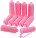 Skumhårrullar, flexibla sovrullar, mjuka frisörrullar för kvinnor och flickor, hårstyling (12 st, rosa)