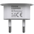Miniatyrbilde 3 av 4: 2-pakning - Lader for iPhone - Hurtiglader - Adapter + Kabel 20W Hvit 2-pakning iPhone