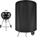 Miniatyrbild 1 av 4: Runt vattentätt grillöverdrag Weber grillöverdrag i Oxford-tyg, UV-beständigt för utomhusbruk med vindtät sidorem, Svart (Φ71 x 70cm).ca