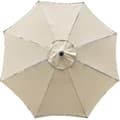 Replacement Cover for Parasol, 8 Ribs, 3 M, Waterproof, Anti-UV, Replacement Fabric, Beige TAO