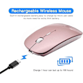 Miniatyrbillede 5 af 5: Bluetooth Mus Genopladelig Trådløs Mus til Macbook Pro, Bluetooth Trådløs Mus til Laptop PC Computer (Rose Gold)