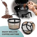 Miniatyrbilde 5 av 5: Gjenbrukbart kaffefilter, 4-kopps kurvkaffefiltererstatning, permanent kaffefilter, kaffeerstatningsfilter