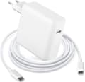 Miniatyrbilde 1 av 5: 96W USB C Hurtiglader, Type-C Strømadapter for MacBook Pro 16/15/14/13 tommer, iPad Pro 12.9/11 tommer, med 2M USB C til C Kabel