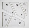 Five-piece sewing ruler set, patchwork ruler tool, sewing template, patchwork ruler set, patchwork template, acrylic DIY sewing ruler, patch [DB]