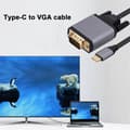 Miniatyrbillede 2 af 5: TYPE C til VGA-kabel USB 3.1 til VGA-adapter 10 Gbps HD-skærmkabel