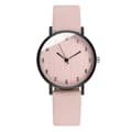 Damklocka snygg klocka läderrem armbandsklocka enkel stil armbandsklocka dekor Rosa