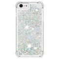 Deksel kompatibelt med iPhone SE 2022/2020 / iPhone 8 Støtfangerdeksel Glitrende Glitter Blinkende Flytende Sølv