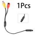 Bilens backkamera-kontakt ledningsnätkontakt 4-stift till RCA-adapter