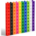 100 Interlocking Math Cubes with 10 Colors, 2 cm Counting Blocks