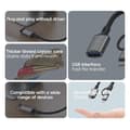Pikkukuva 3 / 5: JS-112 2-in-1 Type-C/Lightning -uros USB-naaras OTG-sovitinkaapeli, 0,15 m - Hopea