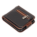 Miniatyrbillede 7 af 8: Multifunktionel Wallet Case med Kortlommer til Z Flip 3 Foldbar Telefon Læder Case Mobiltelefontilbehør Brun