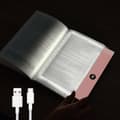 Miniatyrbild 1 av 5: Book Light, Rechargeable Clear LED Flat Reading Light with 3 Colors & Timer, Dimmable Panel Light Book Full Page Light for Reading in Bed at Night[SL]