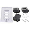 Miniatyrbild 4 av 5: 3-Portars HDMI 2.0 Väggplatta, HDMI-komponent, Kompositljud, Väggfäste, Stöder 4K 60Hz 1080P Perfekt (3 HDMI) - Perfet