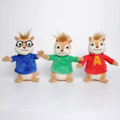 Miniatyrbilde 1 av 2: 3 stk Alvin og gjengen plysjdukker Chipmunks leker barn gave-r