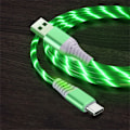 Miniatyrbilde 6 av 10: 2 stk Streaming Datakabel Mobiltelefon Ladekabel GRØNN Grønn Green Type C-Type C
