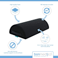 Miniatyrbilde 2 av 6: Ottoman skrivebord 3 i 1 - Ergonomisk fotstøtte, knestøtte og fotskammel, (med sklisikker overflate/vaskbart trekk) svart black Cloud Mesh