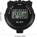 Miniatyrbillede 2 af 5: Digital Sports Stopur Timer Stopur Stort Display Intervaltræningstimer Udendørs Split Stopur Omgangstimer (Sort)