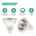 Miniatyrbillede 3 af 5: DB Mr11 Halogenpærer (12-pak), Gu4 Halogenpære 12v 20w, Mr11 Gu4 Dæmpbar Pære Glasbeskyttelse Til Loftlampe, 2-benet Halogenpære 2700k Wa