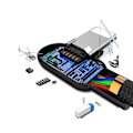 Miniatyrbillede 6 af 7: McDodo Lightning kabel 3m med vinklet stik og LED