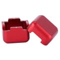 Portable Mini Billiard Pool Cue Tip Chalk Holder Case - Red