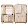 Miniatyrbild 2 av 10: Reseorganisatör Packkuber för Resväska 7 st Väskinsatser Beige beige