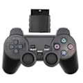 Miniatyrbillede 1 af 7: Trådløs spilcontroller dobbelt vibration 2,4 GHz lav latens fjernbetjening spilcontroller til PS2 sort
