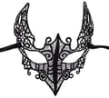 Dame Maskerade Maske Sort Katteblonde Maske 3 stk