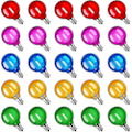 Miniatyrbild 1 av 5: Premium 25-pack Multicolor G40 LED Julgransbelysning UL-certifierad 1 Watt E12/C7 Ljushållarbas Plast Splittersäker LED-lampor