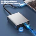 Miniatyrbillede 4 af 5: Netværksadapter 1000 Mbps Type-C til RJ45 Ethernet-adapter Plug and Play USB til Ethernet-adapter til mobiltelefon tablet
