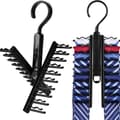 20-posisjons snap-klips garderobe skjerfhenger, slipsorganisator